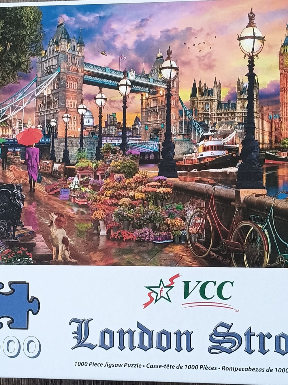 CHANEL London Street Jigsaw Puzzle — Purple, Pink, Blue, Gold, Green